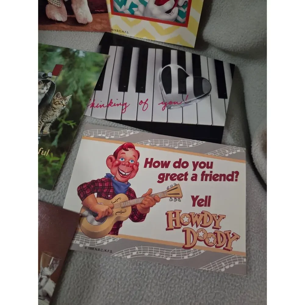 Vtg Lot 21 Postcards Funny Kitty Cats Argus Cards Clown Howdy Doody